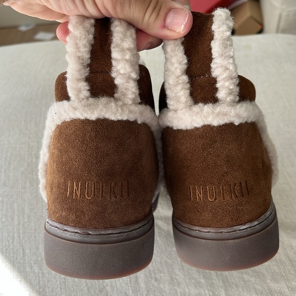 Free People Inuikki Brand NWT Pull on Suede Shearling waterproof winter bootie - Picture 3 of 5